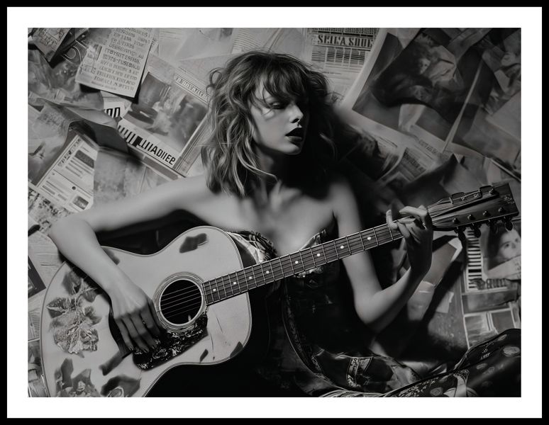 Plakat 80x60cm Młoda Gitarzystka zdjęcie 3