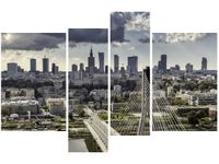 130CM 85 OBRAZ 4 ELEM WARSZAWSKI PEJZAŻ ŚCIENNY