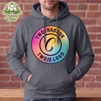 Bluza z kapturem Organic Cotton ciemnoszara z Twoim nadrukiem - Kangaroo S