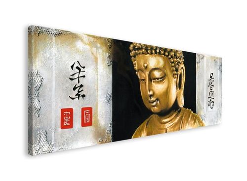 Złoty Budda - obraz na płótnie 150x57 cm na Arena.pl