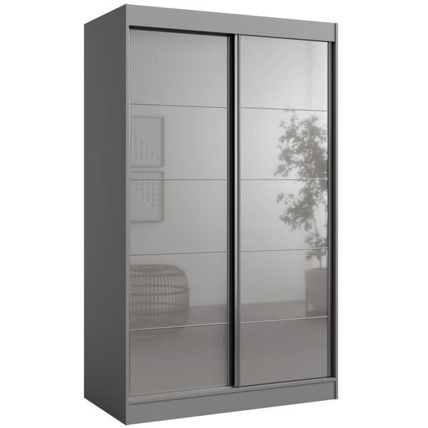Szafa przesuwna Como 2D 120 Szara (lacobel) zdjęcie 1