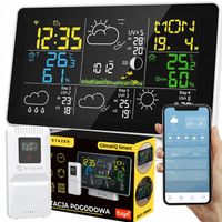 Stacja pogodowa pogody termometr higrometr barometr budzik smart WiFi