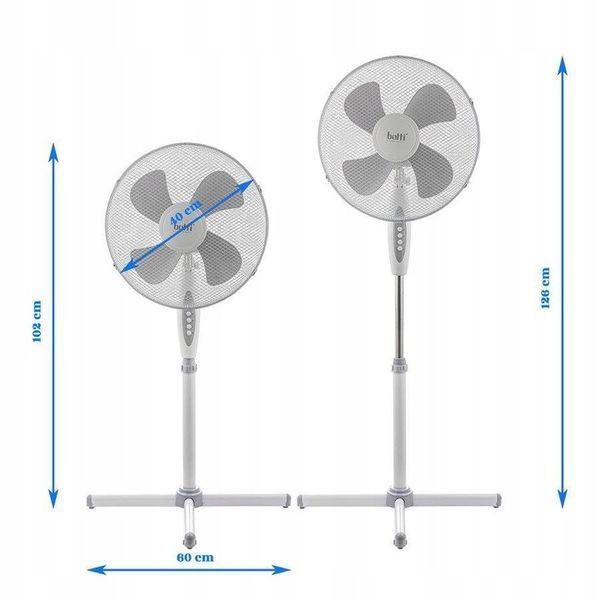 WENTYLATOR podłogowy biały Botti Stellar 40cm zdjęcie 5