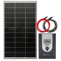 ZESTAW FOTOWOLTAICZNY 170W SOLARNY DO KAMPERA ŁODZI JACHTU MPPT