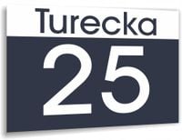 Tabliczka Tablica ADRESOWA DIBOND ANTRACYT Numer na dom cyfry ulica 30x20