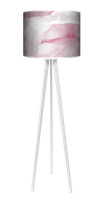 Lampa podłogowa - stojąca trójnóg drewniana duża - Różowy miszmasz (różowa)