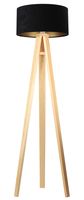 Lampa stojąca HOME 40 czarna/złota/sosna