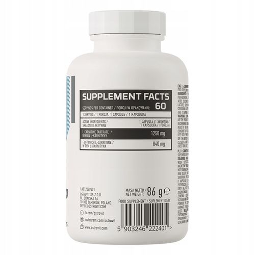 L-KARNITYNA 1250 mg SPALACZ TŁUSZCZU 60 kapsułek na Arena.pl