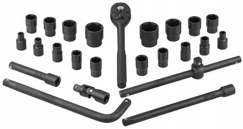 Klucze nasadowe nasadki grzechotka zestaw 1/2" 24el 8-32mm walizka metalowa na Arena.pl