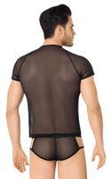 siateczkowa koszulka i szorty softline 4607 czarne xl