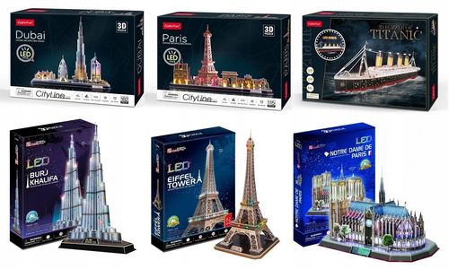 Puzzle 3D Notre Dame Cubic Fun LED Prezent na Arena.pl