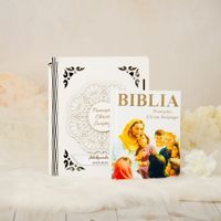 Biblia w pudełku z grawerem Pamiątka Chrztu Świętego OBC-5