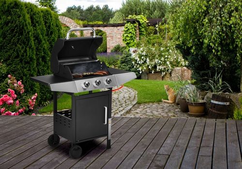 Grill gazowy ogrodowy 10.2 kW duży ruszt 3 palniki termometr reduktor Multi na Arena.pl