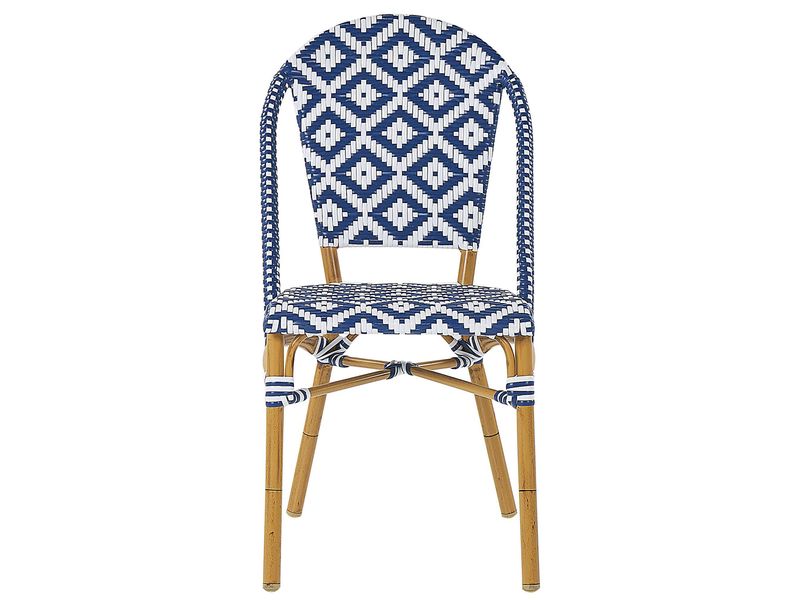 Zestaw ogrodowy stół i 4 krzesła wzór niebiesko-biały RIFREDDO zdjęcie 7