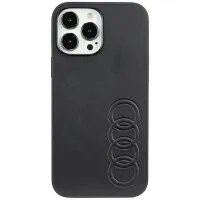 audi synthetic leather iphone 13 pro max 6.7 czarny/black hardcase