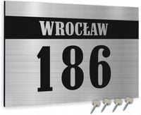 Numer domu Tabliczka ADRESOWA SREBRNA 30x20 DUŻA