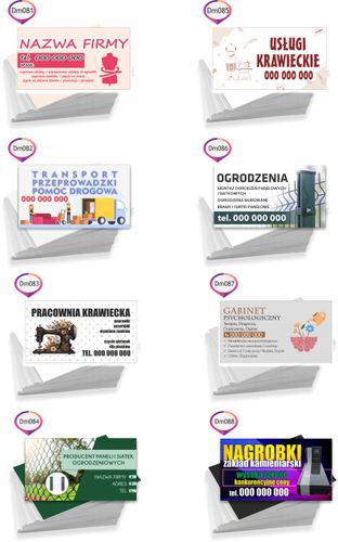 Wizytówki reklamowe firmowe 100 szt różne wzory USŁUGI ELEKTRYCZNE na Arena.pl