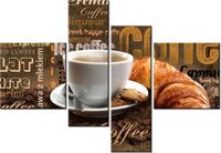 130CM 90 OBRAZ 4 ELEM APETYCZNA KAWA ŚCIENNY