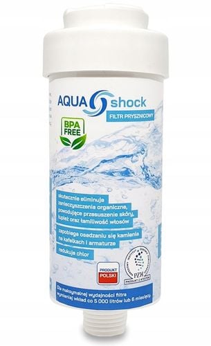 FILTR DO WODY PRYSZNICOWY POD PRYSZNIC USUWA CHLOR BPA FREE AQUA shock na Arena.pl