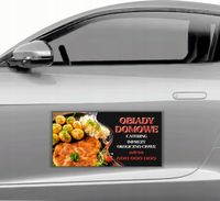 MAGNES na samochód reklamowy MATA MAGNETYCZNA 30x60 OBIADY DOMOWE