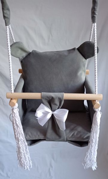 HUŚTAWKA DLA DZIECI miś kolor SZARY zdjęcie 4