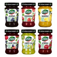 Dżem Łowicz z owoców o obniżonej zawartości cukru MEGA ZESTAW 6x 280g