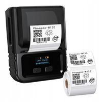 Phomemo M120 Przenośna Drukarka Etykiet Akumulator 1500 Mah Kabel Usb-c