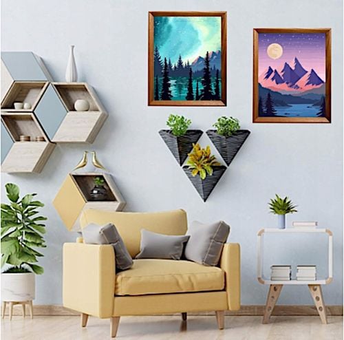 Malowanie po numerach bez ramki pejzaż 2 płótna na Arena.pl