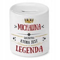 Skarbonka Dla Michaliny Na Urodziny Prezent Z Nadrukiem Ze Zdjęciem