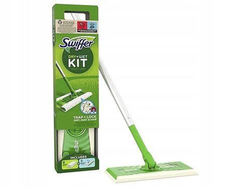 Swiffer Zestaw startowy mop+ 11 wkładów (8 suchych, 3 mokre) chusteczki na Arena.pl