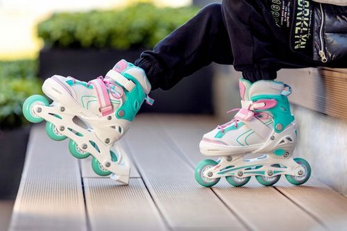 Rolki Regulowane RAVEN Lia Mint 34-37 Kółko LED na Arena.pl