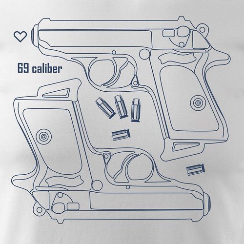 Koszulka z rewolwerem z rewolwerami z pistoletem męska biała REGULAR S na Arena.pl