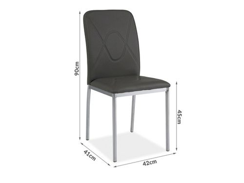 Krzesło H-623 szare chromowane na Arena.pl