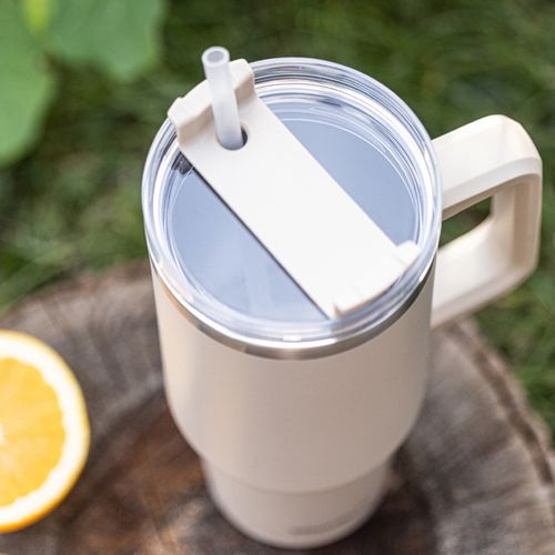 stalowy kubek termiczny termos 1100ml z rączką i słomką klausberg kb-7944 na Arena.pl