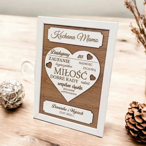 Ramka 3D PREZENT Podziękowanie dla Rodziców dla Babci i Dziadka Ślub Dzień na Arena.pl