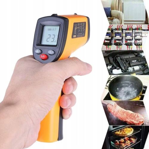 PIROMETR LASEROWY TERMOMETR BEZDOTYKOWY LCD -50 +380°C MIERNIK PODCZERWIEŃ na Arena.pl