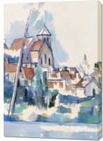 Obraz 70x100cm Church at Montigny, Paul Cezanne Vintage do Salonu