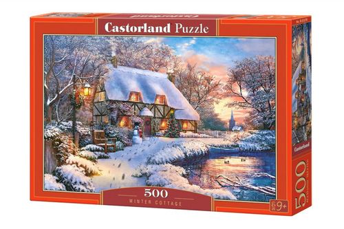 Puzzle 500 Elementów - Zimowy Domek na Arena.pl