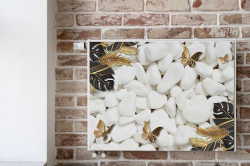 Osłona MAGNETYCZNA Grzejnika Kamyki Abstrakcja Liście 110cm x 60cm na Arena.pl