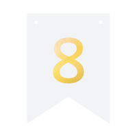 Baner DIY 16 cm - cyfra 8