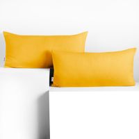 Poszewka na poduszkę 40x80 AMBER jersey żółta dekoracyjna x2