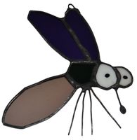 Komar owad szkło witrażowe zawieszka dekoracja prezent