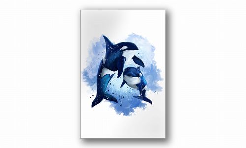 OBRAZ NA PŁÓTNIE 073 Orki 70x100cm na Arena.pl