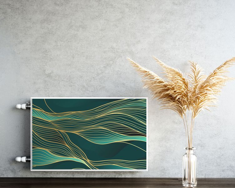 Mata MAGNETYCZNA Grzejnika Abstrakcja Fale Styl Line-art 100cm x 60cm zdjęcie 5