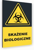 Tabliczka znak informacyjny 20x15 Antracyt SKAŻENIE BIOLOGICZNE Nierdzewna