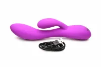 bang! flexible rabbit vibrator dual system fioletowy 19,5cm