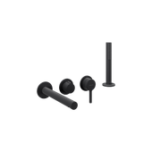 Pi Zestaw prysznicowo-wannowy podtynkowy , 2 funkcyjny, Dry box, czarny mat