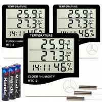 3X STACJA POGODOWA POGODY TERMOMETR HIGROMETR POKOJOWY ZESTAW MINI