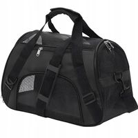 TRANSPORTER DLA KOTA PSA KRÓLIKA SOLIDNA TORBA PODRÓŻNA DLA ZWIERZĄT CZARNA