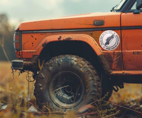 Wlepa You Can Go Fast But I Can Go Anywhere Toyota Hillux Off Road Górski na Arena.pl